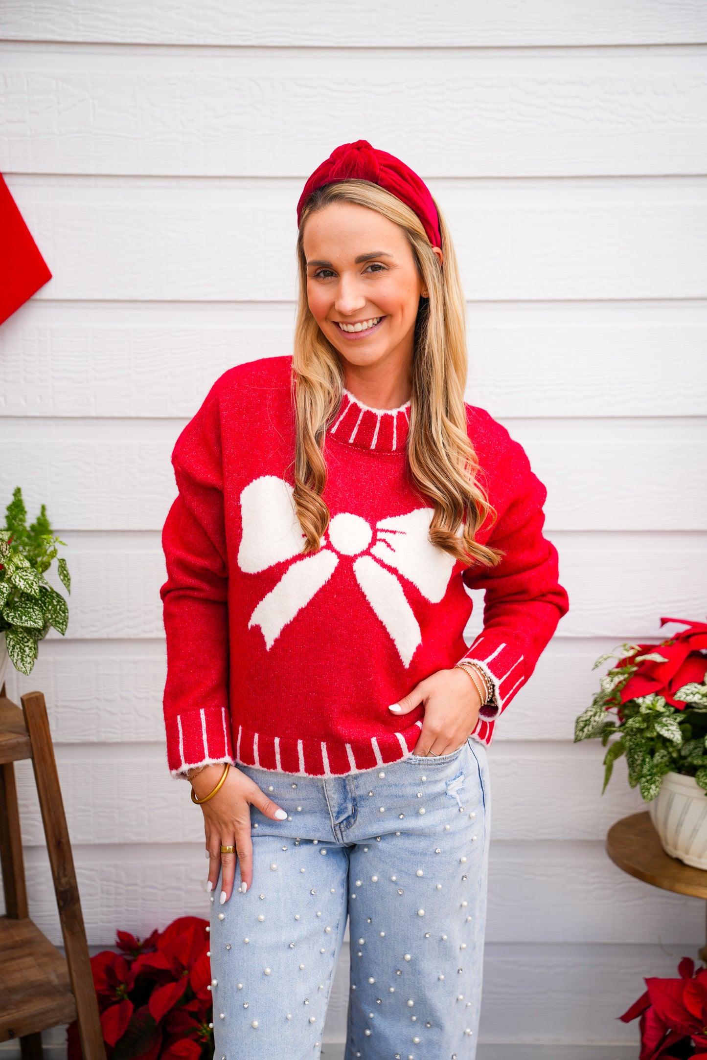Red Bow Sweater