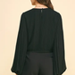 Black Pleated Blouse