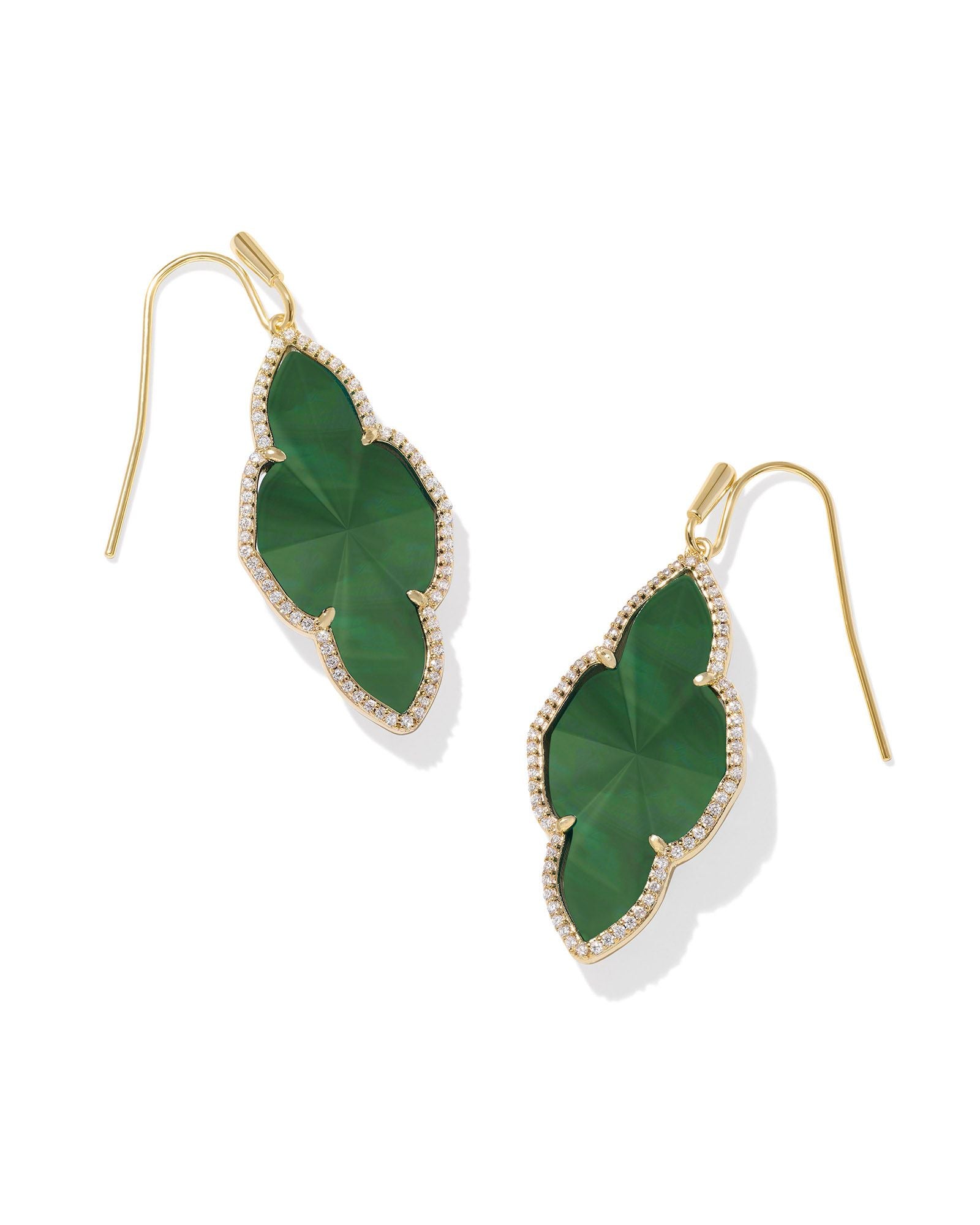 Abbie Pave Frame Drop Earrings - Southern Belle Boutique