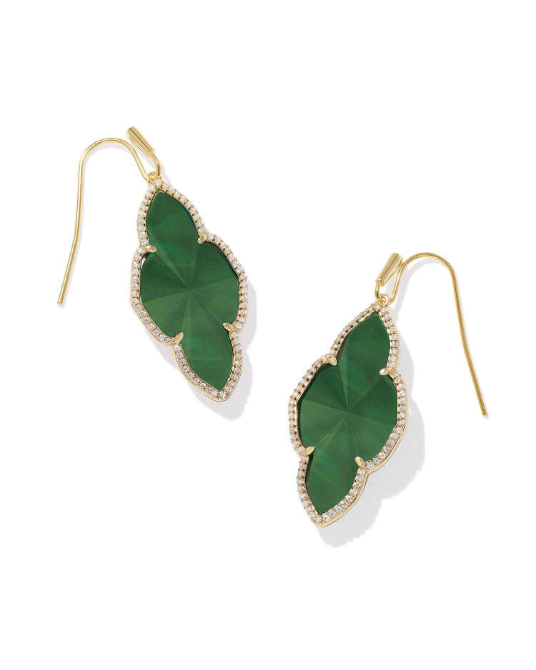 Abbie Pave Frame Drop Earrings