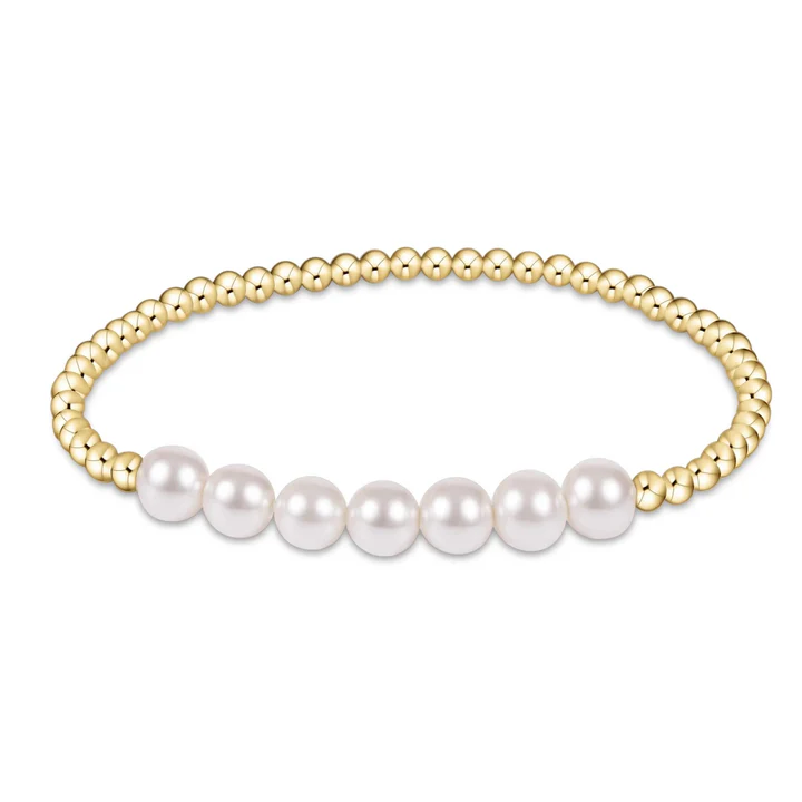 Gold Bliss Pearl 3mm Bracelet - Southern Belle Boutique