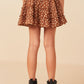 Brown Ditsy Floral Skirt