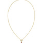 Mini Elisa Toggle Short Pendant Necklace Gold Carmine Red Illusion