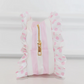 Large Clear Pouch - Pink Polka Stripe - Southern Belle Boutique