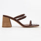Heather Strap Heel - Chestnut Croc
