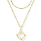 Joelle Multi Strand Necklace - Gold Ivory Mother Of Pearl