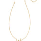 Pearl Initial W Short Pendant Necklace - Gold - Southern Belle Boutique