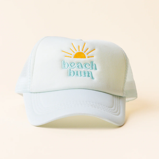 Beach Bum Trucker Hat - Lt Blue