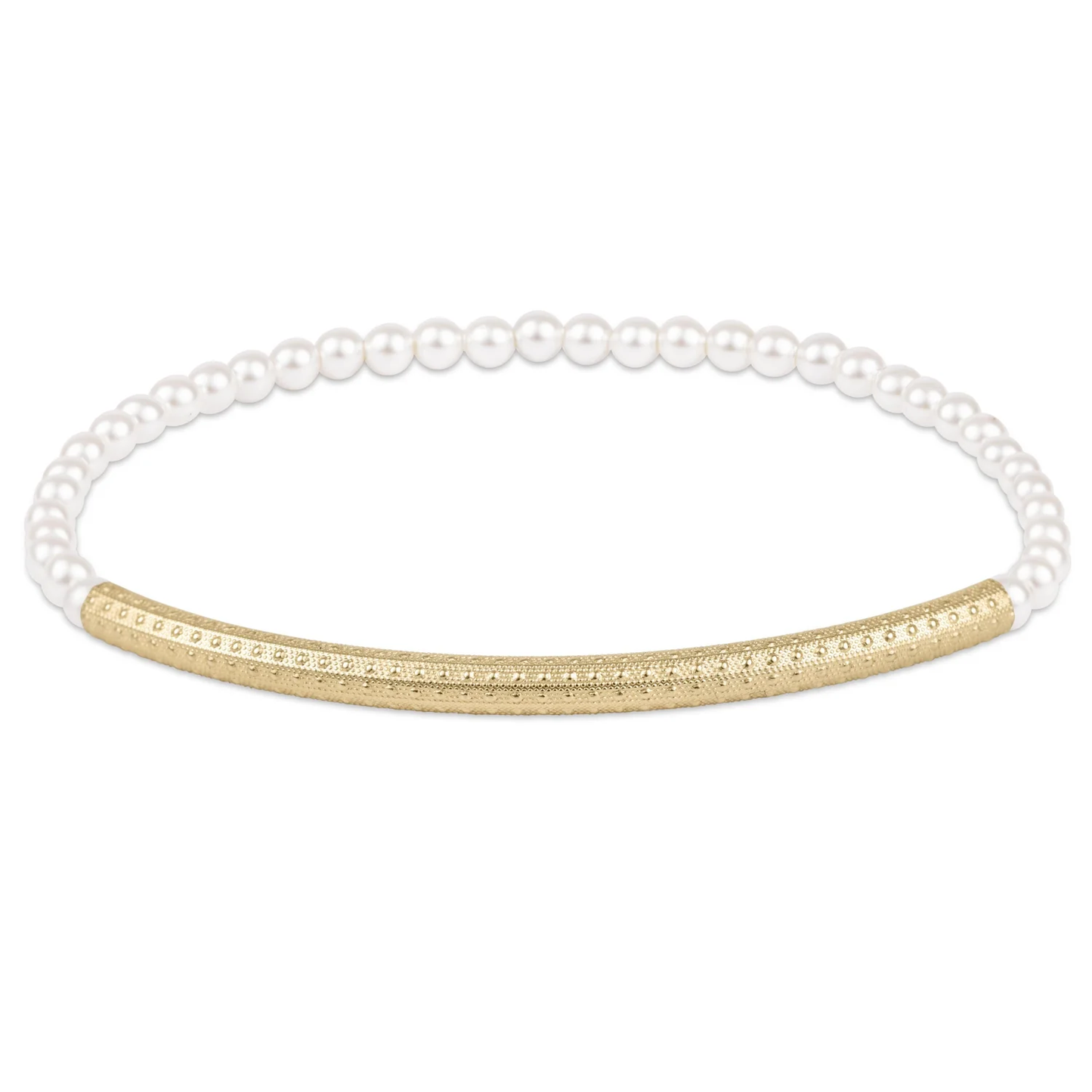 Bliss Bar Textured Pearl 3mm Bracelet - Southern Belle Boutique