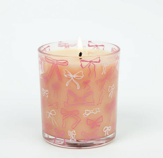 Sweet Grace Pink Bow Candle # 072