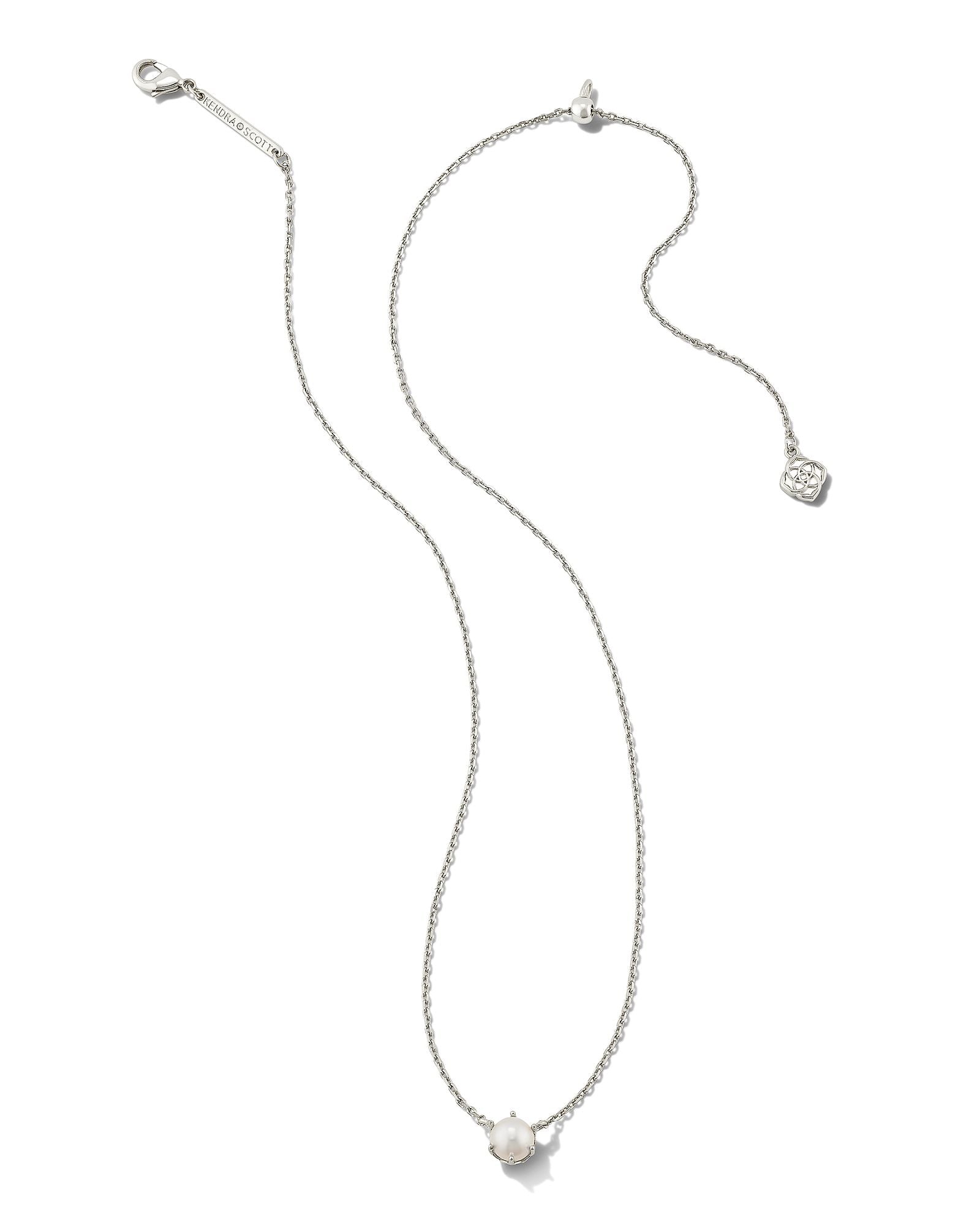 Ashton Pearl Pendant Necklace Silver - Southern Belle Boutique