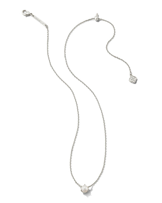 Ashton Pearl Pendant Necklace Silver - Southern Belle Boutique