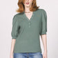 Tanner Top - Slate Green - Southern Belle Boutique