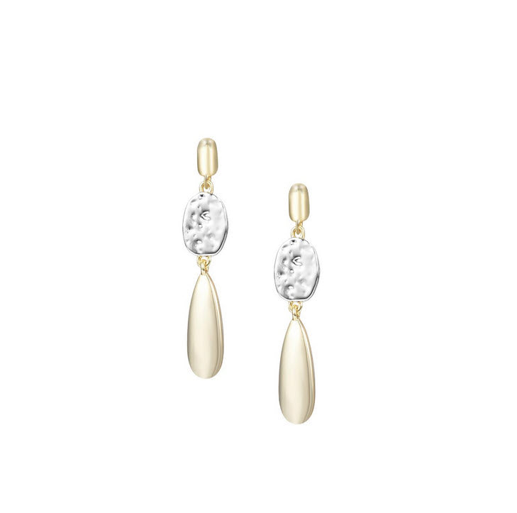 Horizon Drop Earrings in Gold/Silver - Southern Belle Boutique