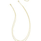 Cailin Multi Stand Necklace - Gold White Crystal
