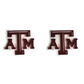 Texas A&M Maroon & White Logo Studs