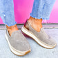 Jocelyn Taupe Metallic Suede Espadrille Sneaker - Southern Belle Boutique