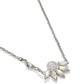 Anya Flower Short Pendant Necklace - Silver Ivory Mix - Southern Belle Boutique