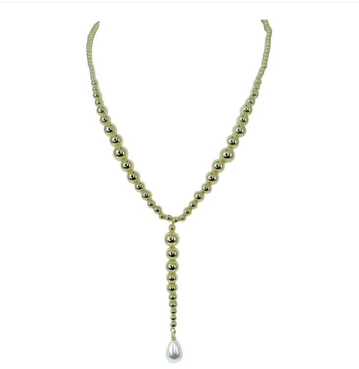 Golden Drop Necklace - Gold - Southern Belle Boutique