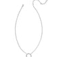Pearl Initial O Short Pendant Necklace - Silver - Southern Belle Boutique