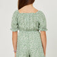 Girls Ditsy Floral Smocked Puff Sleeve Romper - Southern Belle Boutique
