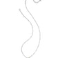 Bella Short Pendant Necklace Silver White Cz