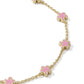 Jane Delicate Chain Bracelet - Gold Dark Pink Enamel - Southern Belle Boutique