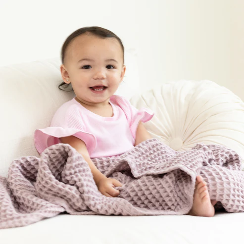 Waffle Baby Blanket Orchid - Southern Belle Boutique