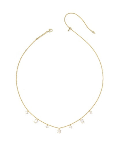 Cailin Delicate Strand Necklace Gold Ivory Mother Of Pearl - Southern Belle Boutique