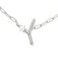 Pearl Initial Y Short Pendant Necklace - Silver - Southern Belle Boutique
