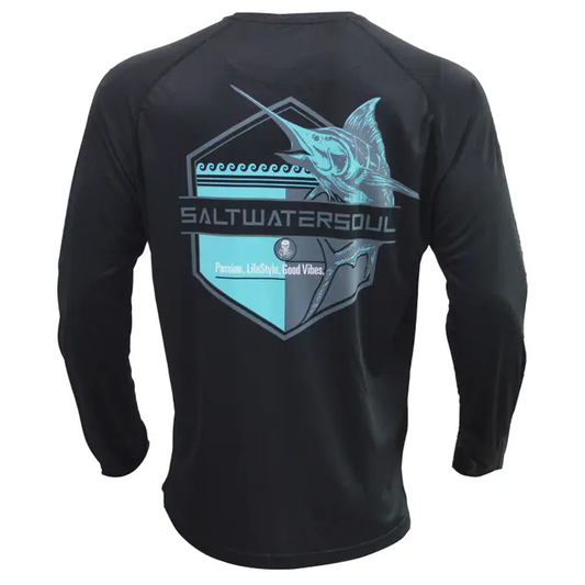 Black Marlin Performance Shirt - Southern Belle Boutique