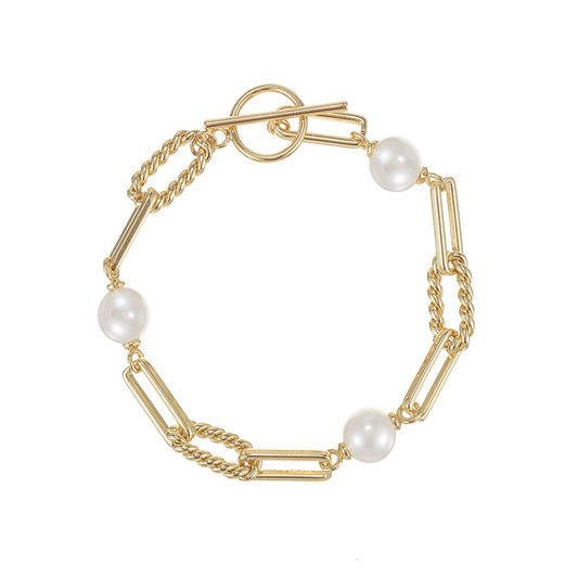 She's Spicy Pearl Chain Link Bracelet - Southern Belle Boutique