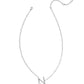Pearl Initial N Short Pendant Necklace - Silver - Southern Belle Boutique