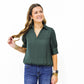 Forest Green Hi Lo Bubble Hem Blouse - Southern Belle Boutique