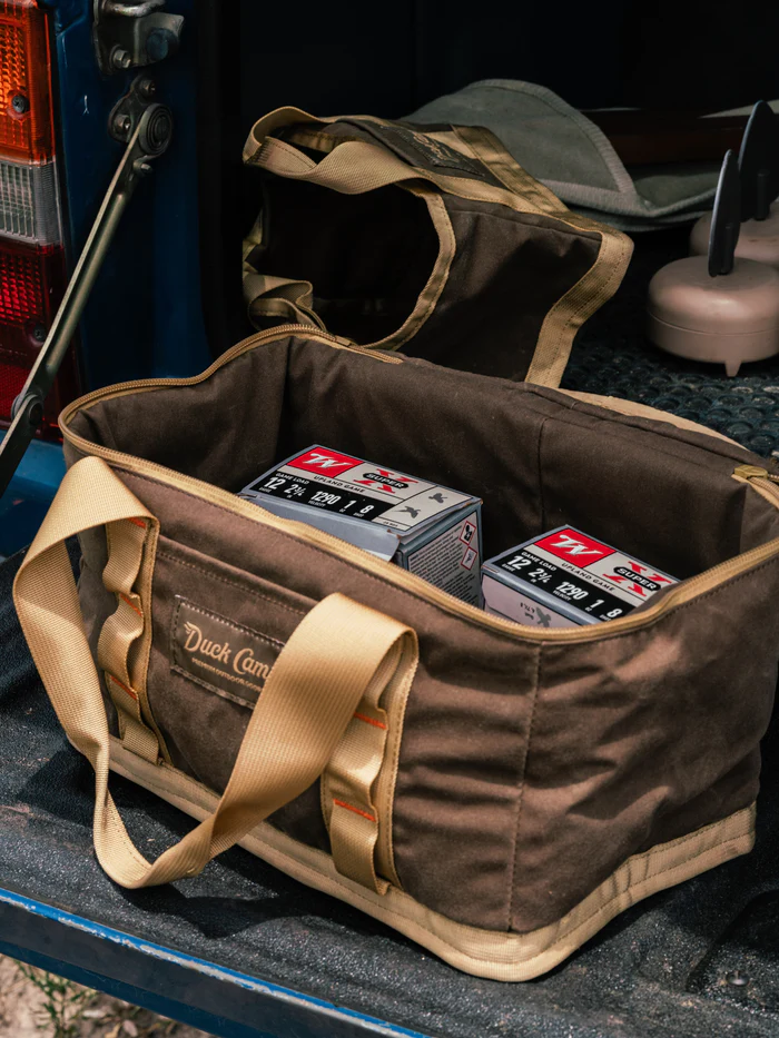 Large Canvas Ammo Tote - Blaze/Wheat - Southern Belle Boutique