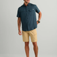 Tide Point Short Sleeve Button-Down - Sea Storm - Southern Belle Boutique