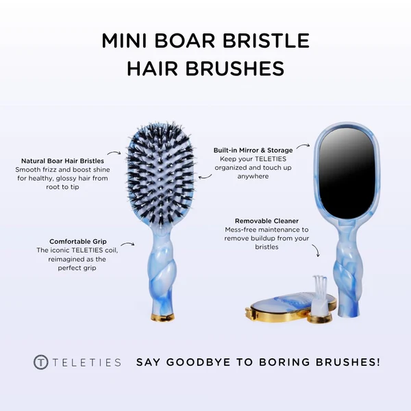 Mini Boar Bristle Hair Brush - Tide & True - Southern Belle Boutique