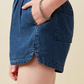 Girls Denim Tencel Dolphin Shorts - Southern Belle Boutique