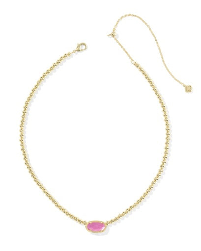Elisa Beaded Necklace - Gold Azalea Illusion