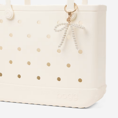 Bogg'd & Charmed - White Pearl Bow - Southern Belle Boutique