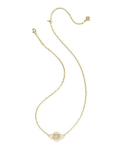 Abbie Medallion Short Pendant Necklace Gold Neutral Mix        4 of 56 - Southern Belle Boutique