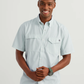 Tide Point Short Sleeve Button-Down - Heron Blue - Southern Belle Boutique