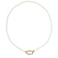 Emery Beaded Strand Necklace - Gold Ivory Mother Of Pearl - Southern Belle Boutique