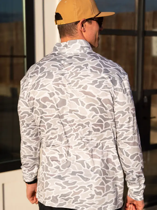 Performance Quarter Zip - White Camo