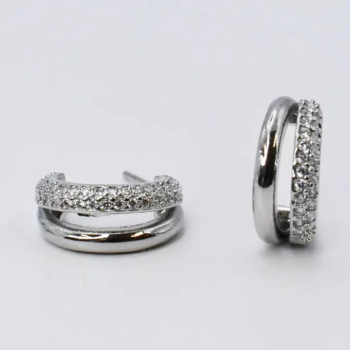 Mini Mirage Silver Hoop - Southern Belle Boutique