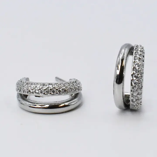 Mini Mirage Silver Hoop - Southern Belle Boutique