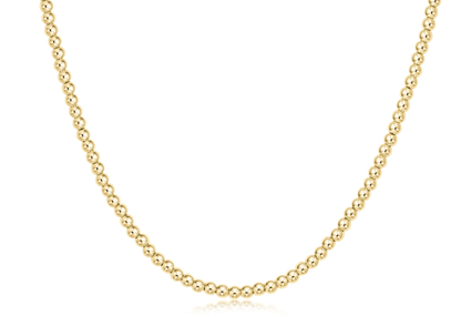 17" Choker Beaded - Classic Gold 3mm - Southern Belle Boutique
