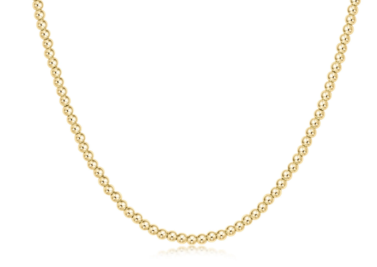 17" Choker Beaded - Classic Gold 3mm - Southern Belle Boutique