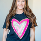 Pink Gold Heart SS Tee