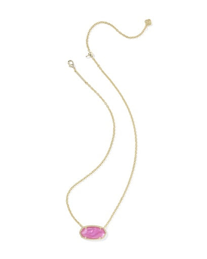 Elisa Statement Short Pendant Necklace Gold Azalea Illusion